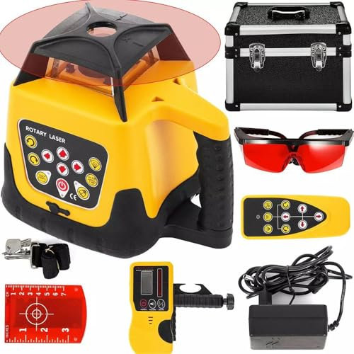 Fully Automatic Electronic Anping Horizontal Sweeper Laser 360 Degree Rotating Diameter Laser Level Red Beam Self-Leveling Vertical Horizontal Cross Line Automatic Laser Level (Red Light)