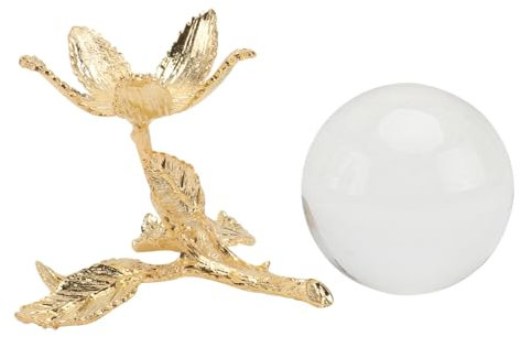 Cabilock 1 Stück Nordic Crystall Ball Verzierung Kreative Metall Kristall Ball Craft Decor Golden