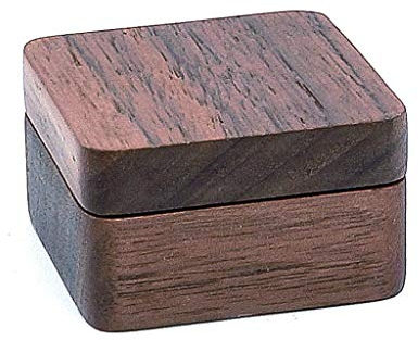 SZYDD Herren-Manschettenknopf-Box aus Holz, tragbar, für Schmuck, Walnussholz, Aufbewahrungsbox
