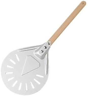 Pelle A Pizza Pelle à pizza perforée en aluminium de 7/8/9 pouces, pelle à pizza ronde en métal, poignée en bois antidérapante, spatule à pizza, outils de cuisson Pelle Pizza(9 inch 40cm)