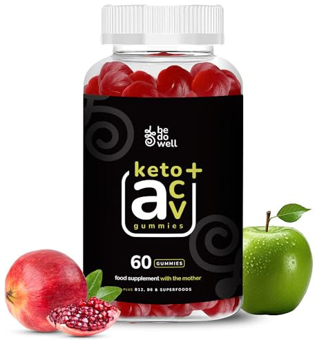 ACV Gummies –Apple Cider Vinegar Gummies with Mother 1200mg- | Digestive Health, Energy, Immune and Metabolism Support | - with Vitamin C, B12, B6 & Beetroot & Pomegranate Vegan 60 Count (1)