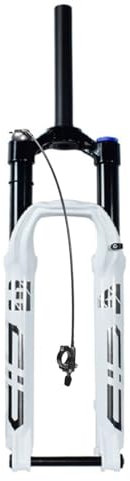 ZECHAO 26/27,5 Zoll Mountainbike-Federgabel, 120 MM Federweg Durch Achse 15 X 100 MM Aluminiumlegierung Scheibenbremse Luft Vorderradgabel 1-1/8 Zoll Rückpralleinstellung(Straight Remote Lock,26inch)