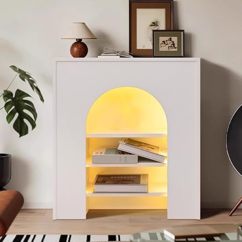 Große Kapazität, LED-beleuchtete Sammlerstücke, Spielzeug-Nizers, Vitrine, hohes Likör-Bücherregal, Porzellanschränke für Esszimmer, Wohnzimmer, Badezimmer, Flur, Weiß