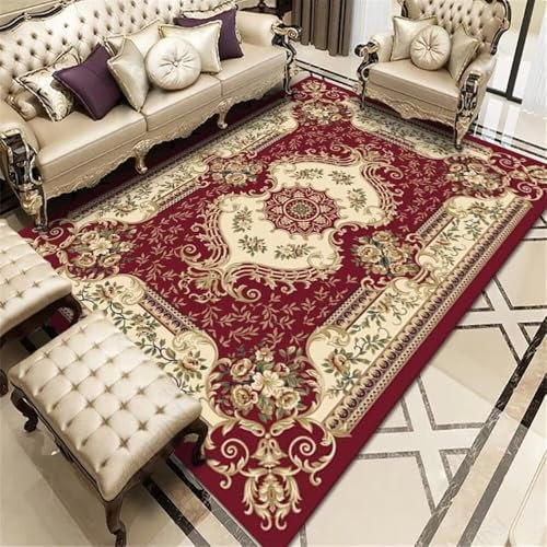 RUGMRZ Kurzflor TeppichMädchen Teppich Kinderzimmer Schallschutz 200x300CM Schlafzimmer Teppiche rotGrüner rechteckiger Wohnzimmer groß