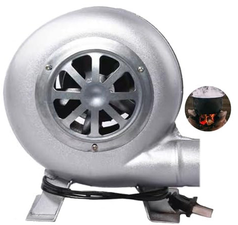 Soplador De Aire Eléctrico Centrífugo - Turbina Soplador De Castillos Hinchables, Parrilla del Encendedor del Carbón De La Fan, Excitador De Llama De Arranque De Fuego De Parrilla(80W)