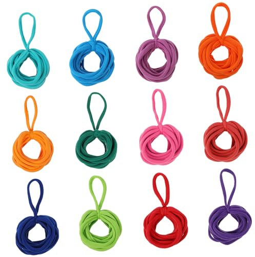 INOOMP 192pcs Elastic Weaving Loom Potholder Bands Refill Kit for Kids Multi-Color Craft Supplies for DIY Projects for Making Cup Mats and Crafting