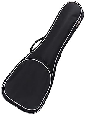 Kleine Gitarrentasche für Ukulele, 1 Stück, Oxford Gewebe, Schwarz | Trageriemen und Fächern, für Kinder, als Rucksack Tragbar, Schützt Instrument und Kleinteile