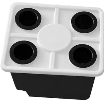 MYCENSE Hydroponic Growth Bucket Hydroponics Planter Versatile Container Reusable Plant Bucket Deep Water Culture for Plants Indoor, Black with4 Hole lid