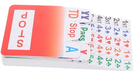 TOYANDONA Cartes Denchères Bridge PVC Réutilisables Portable pour Jeux de Société Intérieur Accessoires Indispensables pour Parties et Tournois Impression Claire et Set Pratique