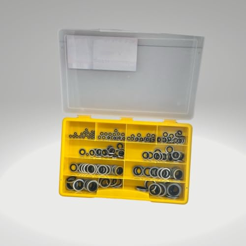 Hydraulik Dichtung,Usit-Ring,BS-Ring,Stahl verz.M4-M 20 200 tlg. Sortiment Set