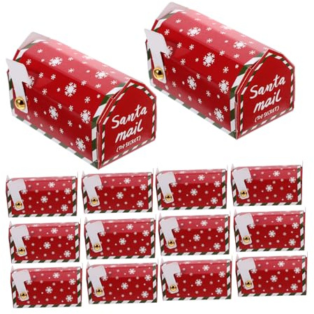 Toyvian 20 Piezas Cajas para Dulces Navideños, Recuerdos de Fiesta de Navidad Diseño Elegante para Regalos y Ambientación Navideña