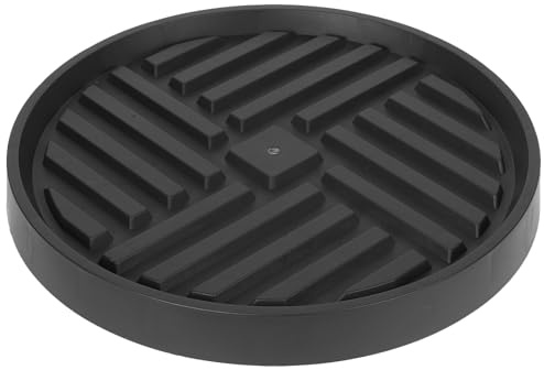 Homoyoyo Support Mobile Rond pour Pots de Fleurs en Plastique Noir Épais avec roulettes Pivotantes Plateau Roulant pour Plantes en Pot Bac à Plantes pour Intérieur et Extérieur Support