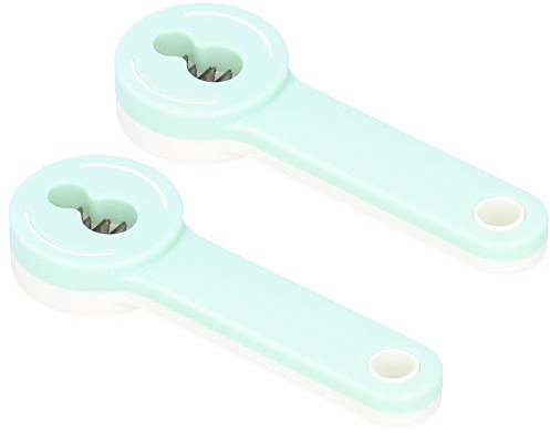 HUSHUI Cortador de Frijoles de 2 Piezas, Trituradora de Verduras Multifuncional para Frijoles Largos con Acero Inoxidable de Grado Alimenticio, Ergonómico Antideslizante, Verde Claro