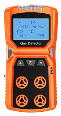 Rilevatore di gas combustibile portatile con display LCD 4 in 1 rilevatore di perdite di gas multiplo for H2S CO O2 EX Date in tempo reale