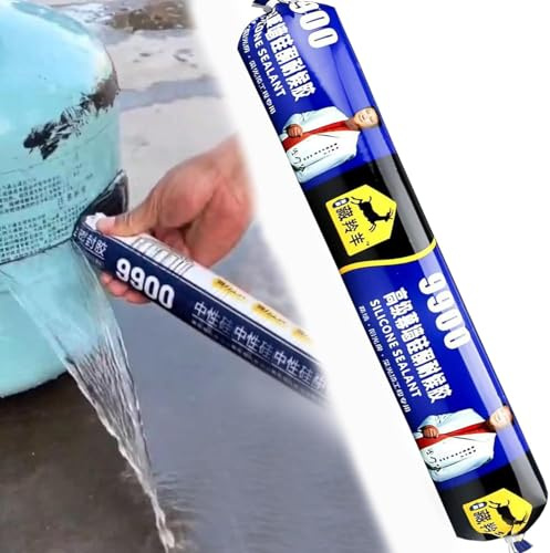 9900 Silicone Sealant, Neutral Cure Waterproof Adhesive for Kitchen, Bath, Window & Door, Weatherproof Exterior & Interior Caulk, 27 Ounce