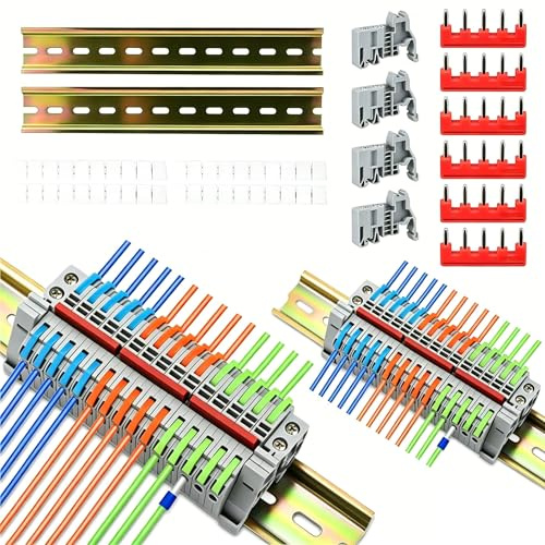 Lomhyve 30 Stück Reihenklemmen Hutschiene 0,08–4 mm² Lüsterklemmen