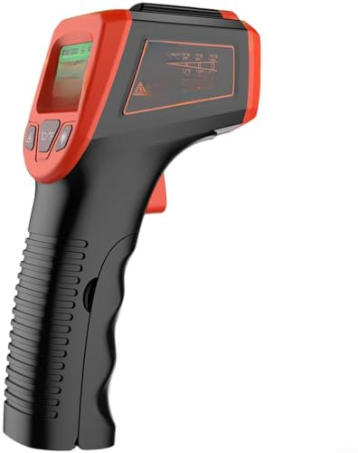 Termometro a infrarossi digitale da -50 °C fino a 600 °C, senza contatto, con rilevamento di obiettivi laser, funzione di mantenimento dei dati, spegnimento automatico, per barbecue industriale e