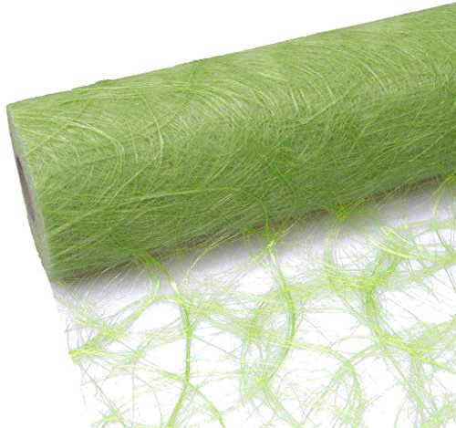 Sizoweb Tischband - 25 Meter Rolle + 100 Deko Herzen Gratis (20cm Breite,in Hellgrün)