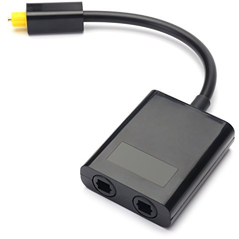 SiYear 1 en 2 hacia Fuera Cable de Divisor óptico Audio óptico de la Fibra de Toslink, Adaptador de Fibra óptica, convertidor de la Fibra (0.2M)