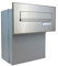 F-046 Edelstahl Mauerdurchwurf Briefkasten mit Namensschild (Tiefe: 19-27 cm) - LETTERBOX24.de