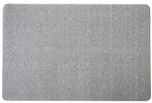 Primaflor Teppich Macao 100 x 150 cm Grau | Schlingenteppich Kurzflor | Vliesrücken | Läufer für Wohnzimmer Flur & Küche | Gekettelt | Fußbodenheizung geeignet | 4 mm Florhöhe