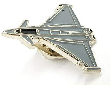 Eurofighter Typhoon Multirole Fighter Jet Metall Emaille Anstecknadel Anstecker Revers Brosche RAF, 25 mm, Emaille, Metall