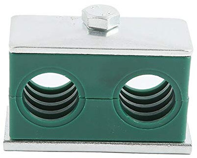 Vogueing Tool Kunststoff-Rohrschellen, 30 mm Außendurchmesser, Standard-Doppel-/Doppelhalter, hydraulische Rohrschelle für Rohrleitungsbefestigung, 2 Stück