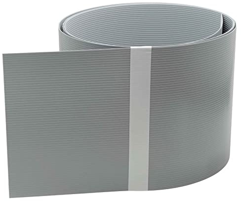 INTRA-TEC Zaun-Sichtschutzstreifen Fenstergrau - 10 Stück aus Hart-PVC 252x19 cm, RAL 7040 für Doppelstabmattenzäune, Windschutz
