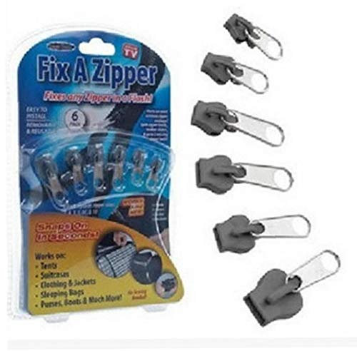 Byfri New 6pcs Universal-Instant Fix Zipper Reparatursatz Ersatz Zip Slider Zähne Reißverschlüsse