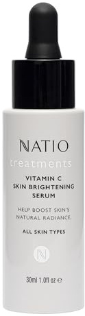 Natio Vitamin C Skin Brightening Serum, 30 ml - Antioxidant-Rich Vitamin C Face Serum - Radiance Boost with Aloe Vera, Shea Butter for All Skin Types