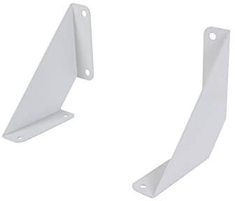 INOXLM Reggimensola da muro | staffa per mensola | reggimensola in ferro | mensola angolare | Staffa per mensola | 2 pezzi (Small - 15 cm, White)