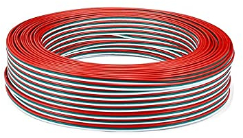 KEPOHK 3-poliges Kabel 10m 20m 100m 22AWG 3-adriges Elektrokabel Verzinnte Kupferdrähte 3-poliger Draht 100m 18 AWG