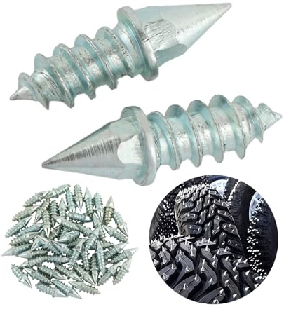 50 Stück rutschfeste Spikes zum Schrauben für Autoreifen, Schneemobil, Traktor, Motorrad, Fahrrad