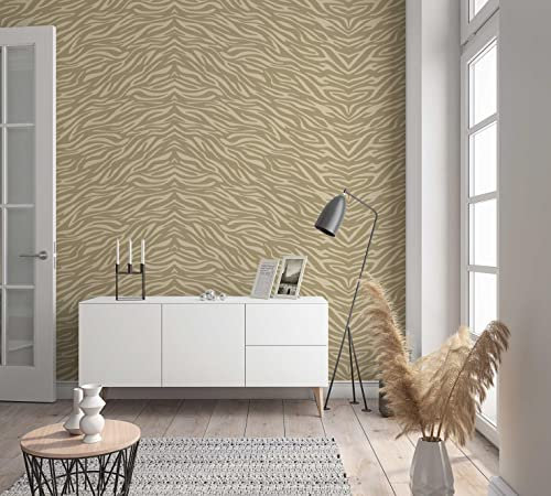 marburg Tapete Gold, Struktur Struktur für Schlafzimmer Wohnzimmer oder Küche Made in Germany 10,05 x 0,75m