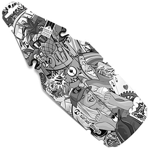 Riesel Design Ritze L Schutzblech für Erwachsene, Unisex, Stickerbomb Eyecatcher Ultra Schwarz, Einheitsgröße