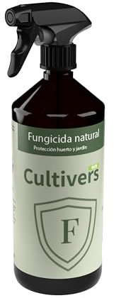 CULTIVERS Fungicida Ecológico 1 L para Plantas de Exterior e Interior. Preventivo y Curativo. Eliminación de Hongos como: Mildiu, Oidio, Roya, Alternaría, monilia etc. Fungicida Natural.