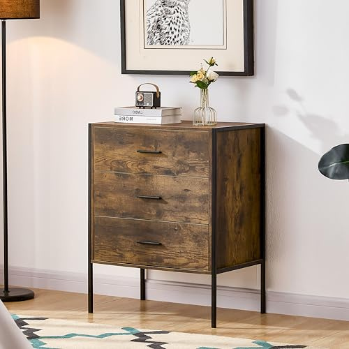Vida Designs Kommode, Holzwerkstoff, Dunkles Holz, 3 Drawer
