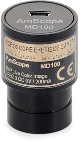 AmScope - 1MP USB 2.0 Color CMOS Digital Eyepiece Microscope Camera - MD100