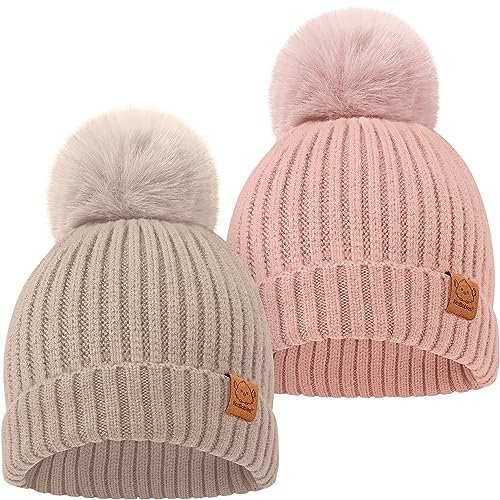 2-pack babyhattar och mössor för flicka och pojke, småbarnshatt, mössor för nyfödda, bebis, barnhatt, spädbarn hatt
