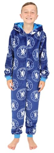 Chelsea Football Club Jungen Fleece-Schlafanzug Kinder, blau, 10-11 Jahre