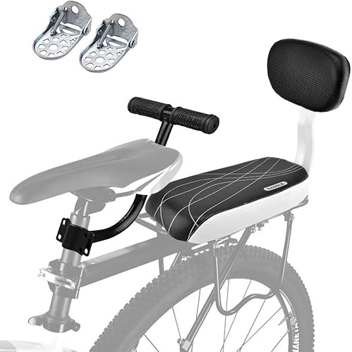 Cocoarm Kindersitz Fahrrad Hinten Fahrrad Kindersitz Hinten Fahrradsitz Kinder Hinten Kinderfahrradsitzkissen Mit Armlehne, Entfernen, Stabil Und Fest, Inklusive Fußstütze, Für Fahrradrücksitz