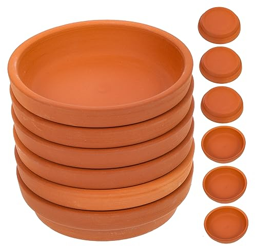 Toddmomy 10stücke Runder Blumentopfuntersetzer Aus Roter Keramik Wasserschalen Für Blumentöpfe Blumentopfplatten Für Garten Und Balkon Pflanzschalen Für Topfpflanzen Blumentopfzubehör