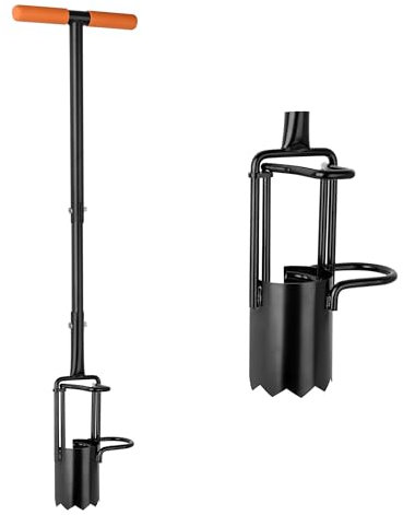 YEELOR Bulb Planter Tool, Carbon Steel Seed Planting Tools Long Handled Soil Sampler Lawn Aerator, Garden Bulb Transplanter for Digging Holes Transplanting Plant Tulips Iris Daffodils