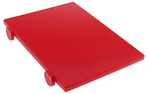 Tagliere Professionale in Polietilene Rosso 50x40x2 con fermi
