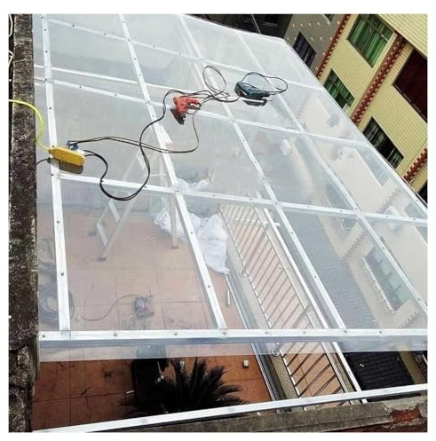 Polycarbonat-Dachplatte, 2mm/3mm Kunststofffolienrolle - Leicht Zu Biegen Und Zu Schneiden Gewächshaus-Überdachung, Einfache Installation, Anhaltender Regen (Farbe : 2mm, Größe : 3.3x13.1ft)