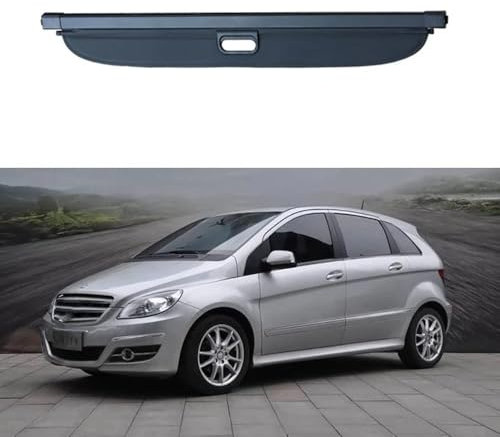 YJTYC Laderaumabdeckung Kofferraum Schutz Abdeckung Cargo Cover für Mercedes-Benz B Class W245 B180 B200 2008-2011, versenkbare Kofferraum-Abdeckung für Gepäckträger,normal-B180-black