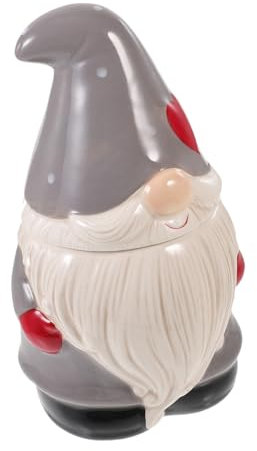 BEBEMOKO Barattolo Natalizio in Ceramica Tema Babbo Natale Grande Capacità Per Dolci Biscotti Caramelle e Snack Contenitore Sigillato Decorativo Per Casa Ufficio e Festa Di Natale