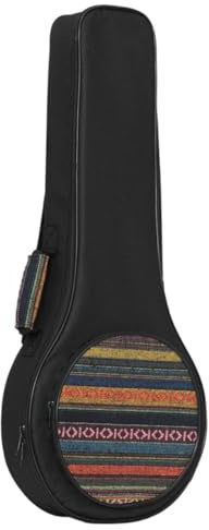 Schwarze Mandolinen Schultertasche aus Nylon mit Großer Kapazität | Gepolstert mit Schwamm, Verstellbare Gurte, Wasserabweisend, Tragbar für Unterwegs