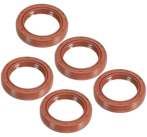 PATIKIL 5 Stück TG4 Radialwellendichtring 25 x 35 x 7mm Wellendichtring Fluorkautschuk Dichtungen für Lagerwellenölpumpen Motoren, Rotbraun
