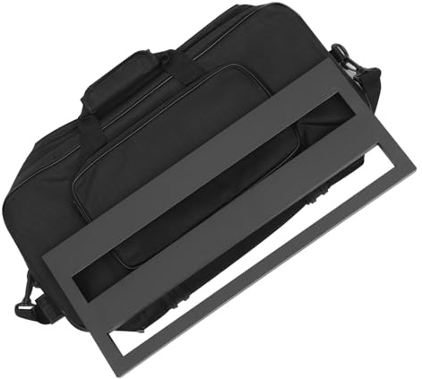 TOGEVAL Gitarren Pedalboard aus Aluminium mit Tragetasche Schwarz Tragbar und Zuverlässig für Unterwegs und Partys